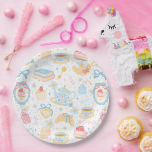 Prato De Papel Chinoiserie Teatime Patterno