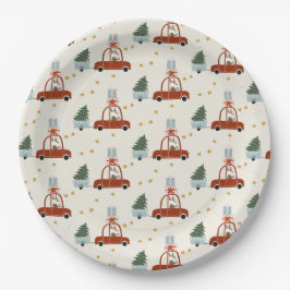 Prato De Papel Christmas Holiday Animal Illustration Paper Plates
