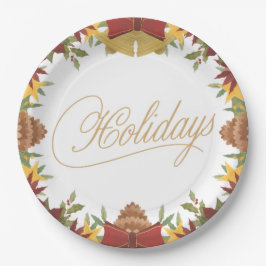 Prato De Papel Christmas Holiday Paper Plates – Festive Dinner