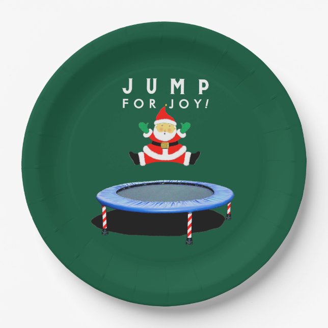 Prato De Papel Christmas Holiday Party Trampoline (Frente)