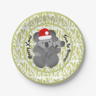 Prato De Papel Christmas Koala e Joey