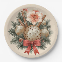 Prato De Papel Christmas Panettone Arrangement