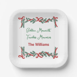 Prato De Papel Christmas Paper Plates – Holiday Celebrations