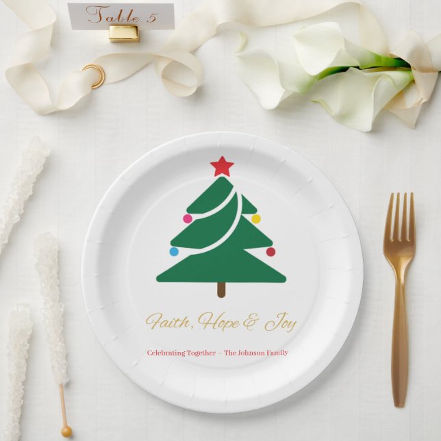 Prato De Papel Christmas Paper Plateswith Holiday Motifs (Casamento)