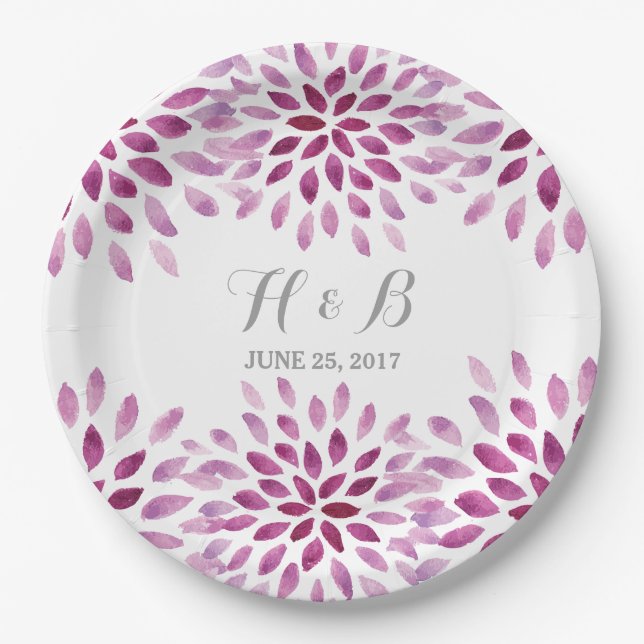 Prato De Papel Chrysanthemum Paper Plates (Frente)