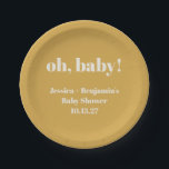 Prato De Papel Chuva Amarela Empoeirada Moderna Fofa para Chá de<br><div class="desc">Pratos de Papel Personalizados Chuva Amarela Empoeirada Moderna Fofa para Chá de Bebê</div>