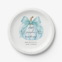 Chuva Azul Pequena Abóbora Baby Shower