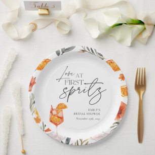 Prato De Papel Chuva de Amor Bridal Shower