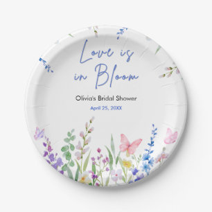 Prato De Papel Chuva de Amor Floral da Primavera noiva está na mo