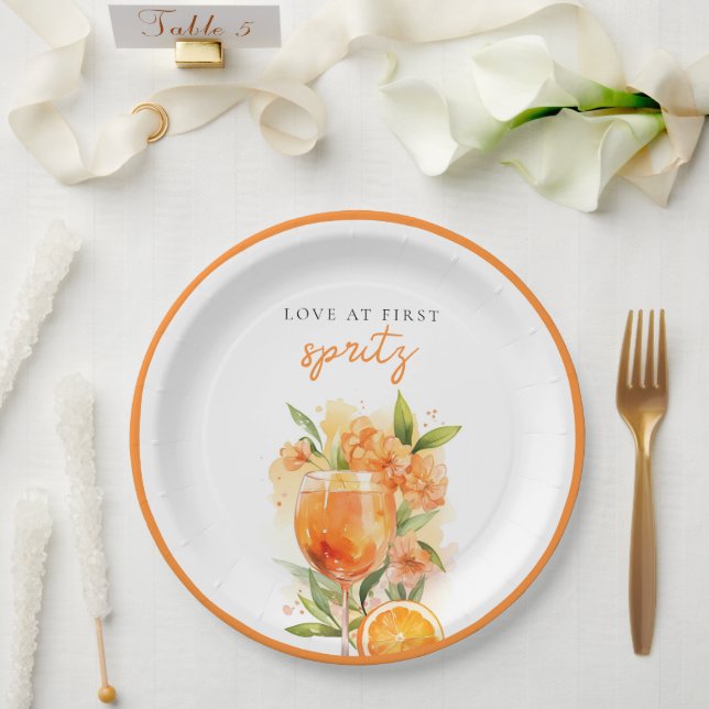 Prato De Papel Chuva de Amor no Primeiro Spritz (Casamento)