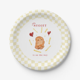 Prato De Papel Chuva de Bênçãos para o Pequeno Nugget Baby Shower