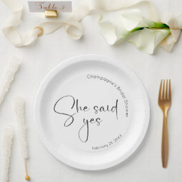 Prato De Papel Chuva de Noiva com Roteiro Moderno Ela Disse Sim