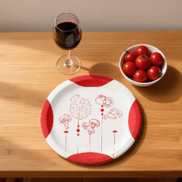 Prato De Papel Chuva de Pizza Especial para Chás de Bebê