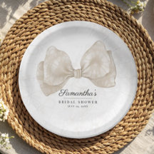 Chuveiro de Noiva com Laço de Renda Bege Elegante
