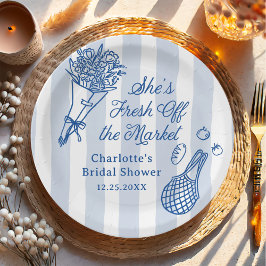 Prato De Papel Chuveiro de Noiva Handrawn Fresh Off the Market