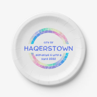 Prato De Papel Cidade das Placas de Papel Hagerstown