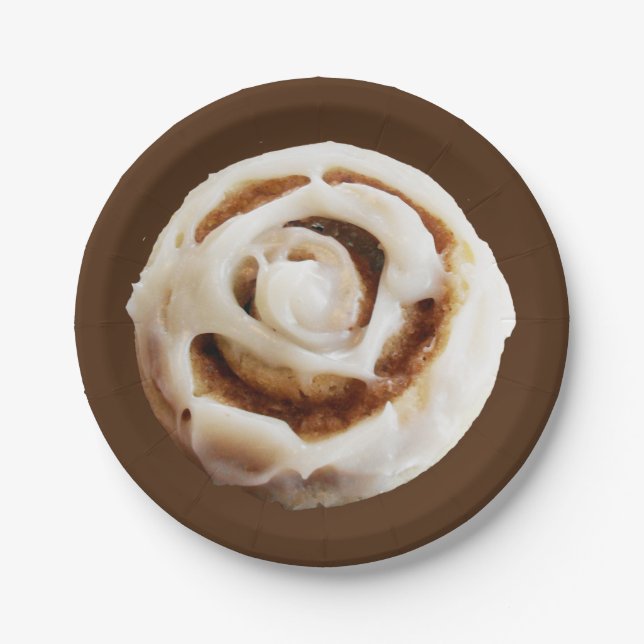 Prato De Papel Cinnamon Bun com Iching (Frente)