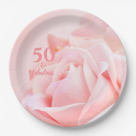 Prato De Papel Cinquenta e fabuloso | Rosa Rosa Rosa Rosa Rosa 50