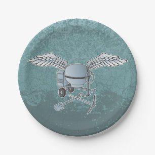 Prato De Papel Cinza azul de misturador de betão