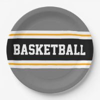 Cinza desportiva Black Yellow BASKETBALL Strips