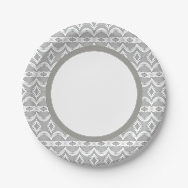 Prato De Papel Cinzas E Moderno Branco (Frente)