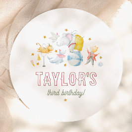 Prato De Papel Circo Animal | Festa de aniversário de Carnaval de