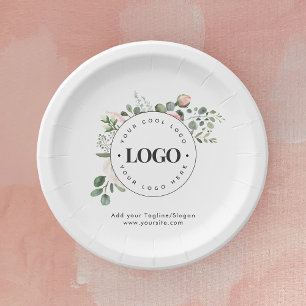 Prato De Papel Círculo redondo Logotipo Personalizado da Empresa
