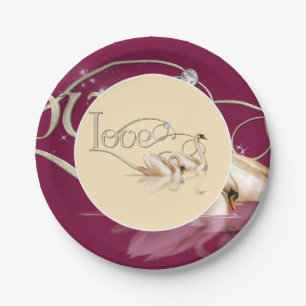 Prato De Papel Cisnes De Papel E Amor