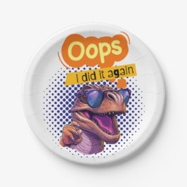 Prato De Papel citação de dinossauro