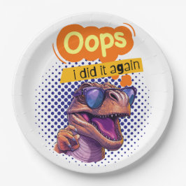 Prato De Papel citação de dinossauro