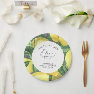 Prato De Papel Citrus Lemon - Ela encontrou seu principal aperto