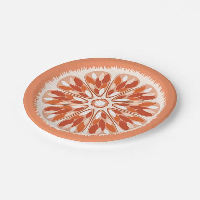 Prato De Papel Citrus Slices Orange (Inclinado)