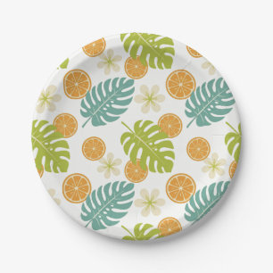 Prato De Papel Citrus Tropical