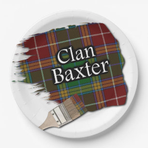 Prato De Papel Clan Baxter Scottish Tartan Paint Brush
