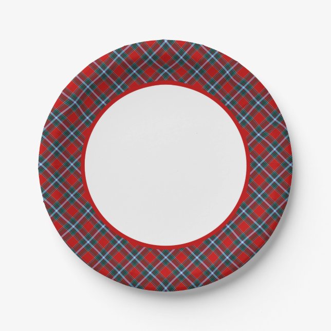 Prato De Papel Clan Drummond Tartan Border (Frente)