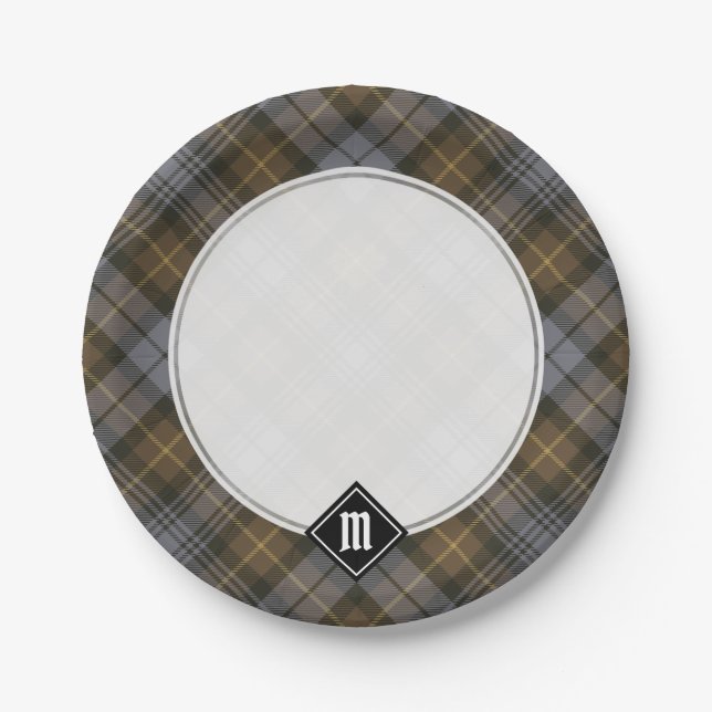 Prato De Papel Clan Gordon Weathered Tartan Paper Plates (Frente)
