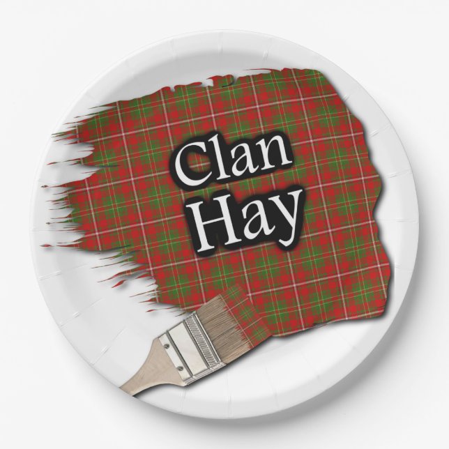 Prato De Papel Clan Hay Scottish Tartan Paint Brush (Frente)