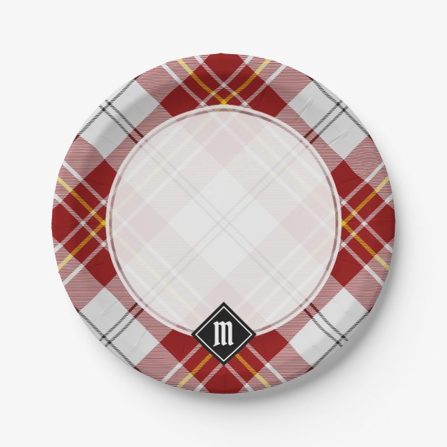 Prato De Papel Clan MacPherson Red Vestido Tartan Plates (Frente)