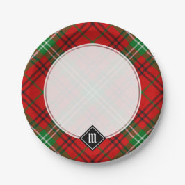 Prato De Papel Clan Morrison Red Tartan Paper Plates