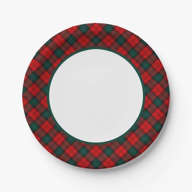 Prato De Papel Clan Stewart, Fronteira Atholl Tartan (Frente)