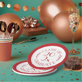 Prato De Papel Classe Da Tipografia Do Formando 2025, Borda Verme