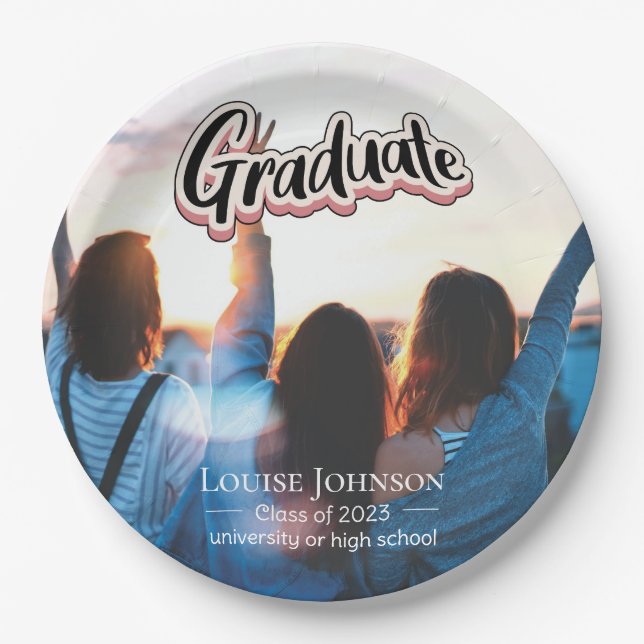 Prato De Papel Classe de anúncio de gradação de 2023 (Frente)