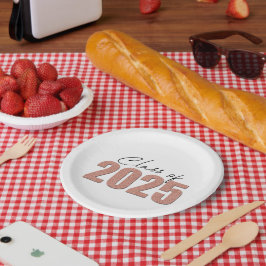 Prato De Papel Classe de Largura Dourada de rosa de 2025