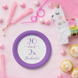 Prato De Papel Classe De Tipografia Violeta Do Formando 2023