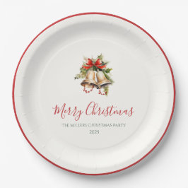 Prato De Papel Classic Christmas Elegant Paper Plates
