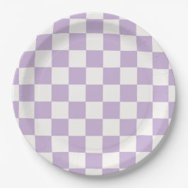 Prato De Papel Classic Lilac Gingham Picnic