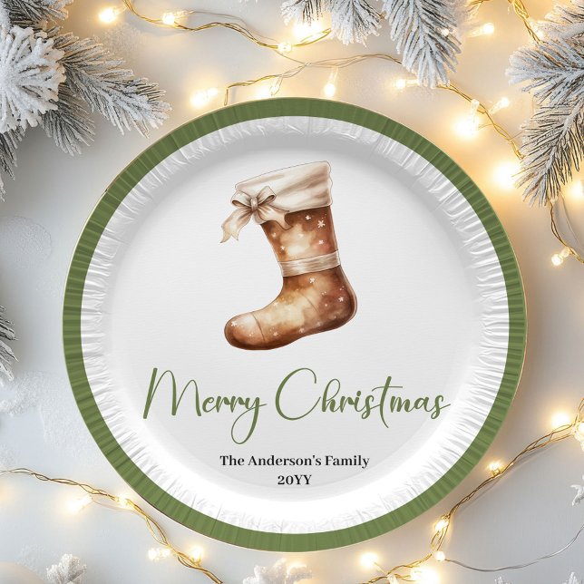 Prato De Papel Classic Nordic Christmas Custom Family Tableware (Classic Nordic Christmas Custom Family Tableware)