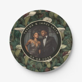 Prato De Papel Clássico Calle Lily Plates Para O Fim Do Casamento