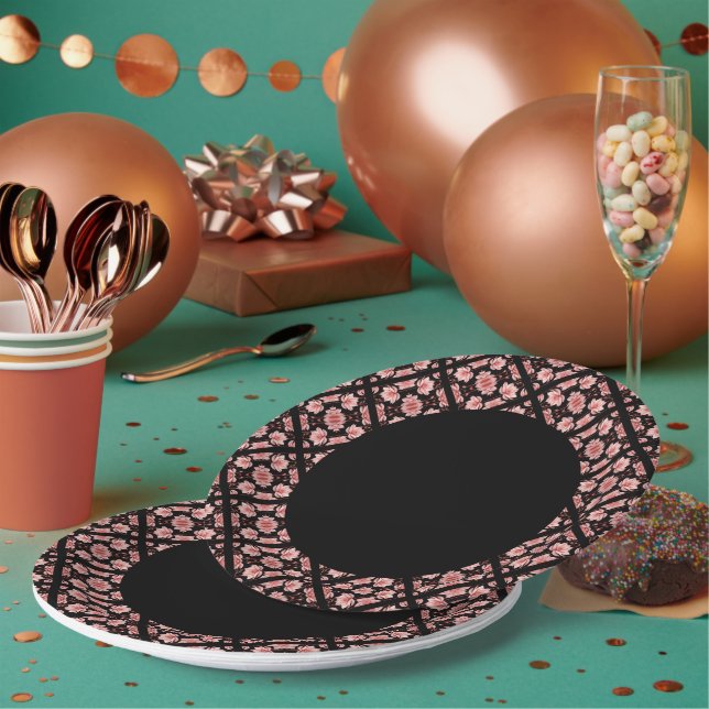 Prato De Papel Clássico do Lotus Rosa (Múltiplo)