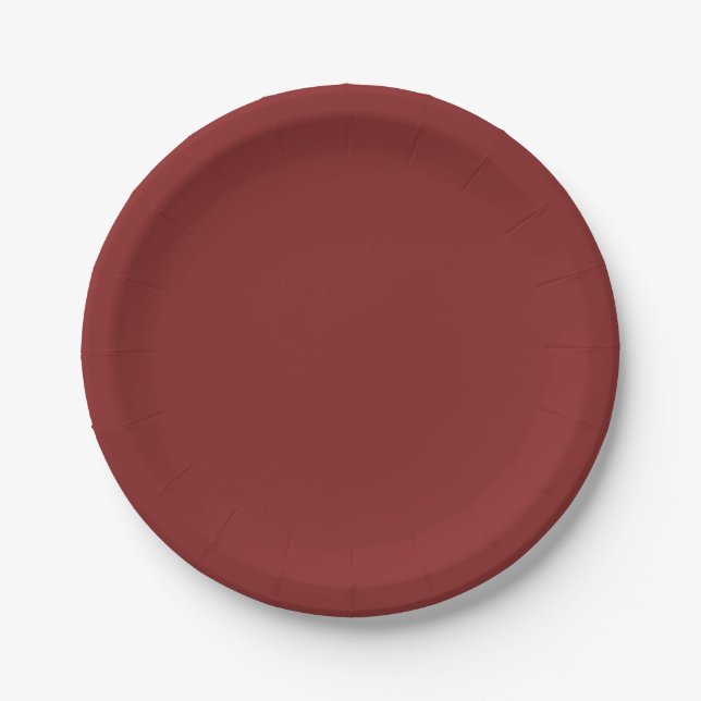 Prato De Papel Clássico Falu vermelho simples (Frente)